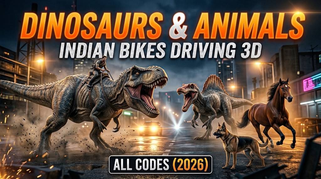 All Dinosaur & Animal Cheat Codes in Indian Bikes Driving 3D: T-Rex, Spino & Horse